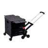 Folding Shopping Trolley Box 55L Camping Picnic Boot Cart Storage Stair Climbing