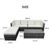 Rattan Garden Furniture Corner Sofa Set+Glass Coffee Table Patio Outdoor Lounge