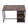 Kitchen Island Counter Top Breakfast Bar Dining Table Along 5-Tier Storage Rack