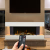 2KW Fireplace Surround Suite Wall Mounted Electric Fire 7 LED Flame Stove Remote