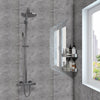 10PC Grey Marble Tiles Self Adhesive Waterproof Kitchen Bathroom Stickers Panels