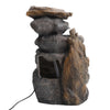 4 Tier Rockery Cascade Water Feature Fountain Waterfall Realistic Stone Garden
