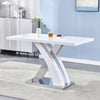 High Gloss Table Elegant Smooth Dining Room Furniture Rectangular Table 120cm