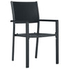 7 Piece Garden Dining Set Black
