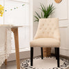 Modern Button-Tufted Dining Chair Upholstered Side Chair with Nail head Trim