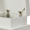 High Gloss BedsideTable Cabinet Storage 2 Drawers with LED Light Bedroom White