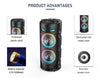 Bluetooth Party Speaker Heavy Bass Stereo Subwoofer Party RGB Karaoke Speaker UK