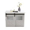 Dog Crate FurnitureDog Crate End Table w/ Iron Doors, Indoor End Table Sideboard