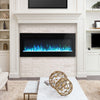 Modern 40 inch Electric Fireplace Mounted Inset/Wall Fire Logs& Crystal Fuel Bed