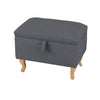 Small Footstool With Storage Space Ottoman Padded Seat Footrest Bench Toy Box