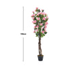Artificial Rose Bush Tree Potted Plant Pink Faux Flower Home Decor Garden 150cm