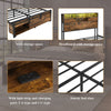 Single Bed Frame Industrial Metal Platform Bed with Headboard & Storage Space