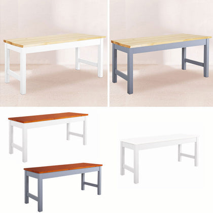 3FT Solid Pine Wood Long Bench Dining Room Kitchen Hallway Garden Furniture