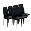 Rounded Glass Kitchen Table Dining Chairs Set Small Family House Living Room