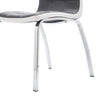 Set of 2 Modern Grey&White Dining Chairs Dining Room PU Leather Home Furniture
