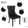 Set of 6 Velvet Dining Chairs with High Back Wooden Legs for Dining Room Kitchen