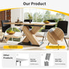 Extendable Table 119-158.5 x 80 cm Kitchen Table Wooden Effect Telescopic Table