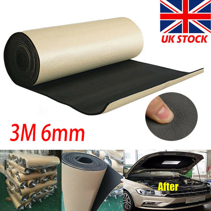3M Roll Car Van Sound Proofing Deadening Insulation Closed Cell Foam Thick 6mm