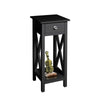Tall Telephone Bedside Table Cabinet Nightstand Side End Drawer Shelf Storage