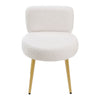 Low Back Teddy Plush Stool Lounge Seat Vanity Dressing Table Stool Makeup Chair