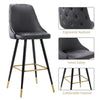 Set Of 2 Upholstered 115cm Tall Batstools High Metal Legs Footrest Velvet Grey