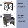 3 Piece Rattan Conversation Set Patio Wicker Chairs and Coffee Table Set