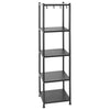 5 tiers Rectangle Standing Shelf Kitchen Shelf Storage Rack with 4 Wheels UK