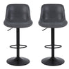 Ralex-chair Bar Stools Set of 34,Swivel Counter Height Barstools with Back,Black