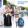 Kids Rolling Luggage Children Hard Cabin Shell Carry On Suitcase-Blue