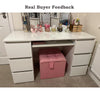 NEW White Dressing Table High Gloss Vanity Makeup Desk 6 Drawers Storage Bedroom
