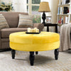 Round Large Coffee Table Low Tea Stand Side Stool Chair Padded Pouf Footstool UK