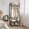 Industrial Hall Tree Coat Rack Stand Entryway Closet with Adjustable Shelf Unit