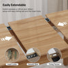 Large Extendable Dining Table 120-160cm Wooden Kitchen Desk Space Saving
