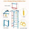 Kids Stall Bars Set Swedish Wall Ladder Steel Home Wall Gym Climbing Play Set