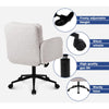 Ralex-chair Office Chairs Faux Cashmere Desk Chair with Adjustable Height,Cream
