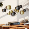 Metal Wall Art with Lotus-Leaf Design, Hanging Wall Sculpture for Living Room