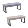 Linen Dining Bench Bedroom Bed End Stool Bedside Seat Hallway Shoe Changing Rest