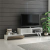 Stylish TV Stand - White & Wallnut