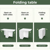 UK Foldable Dinner Table with Wheels and Storage Shelf Space Saving Dining Table