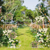2x Half Moon Shape Wedding Arch Frame Moongate Flower Stand Display Balloon Prop