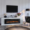 Electric Heater 60Inch LED Fireplace Wall Mounted Inset Standing Media Log Flame
