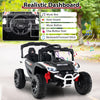 COSTWAY 12V Kids Ride On Car Electric UTV Truck with Remote Control-White