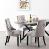 Velvet Dining Chair with Door Knocker Ring Windsor Dressing Room Chair 1/2/4/6