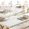 Tribesigns Modern Dining Table, 63" Large Kitchen Table for 4-6 People, White