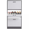 3 Drawer Shoe Cabinet Storage Cupboard Unit Shoe Rack Wooden Stand Organiser