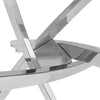 Modern Glass Dining Table Geometric Metal Base Kitchen Leather 2/4 Chairs Option