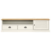 GuyAna TV Cabinet VIGO White 156x40x40 Solid Wood Pine,TV Stand, Z9L7