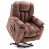 Electric Power Massage Lift Cinema Recliner Velvet Riser Heated Chair Sofa Brown