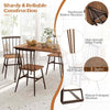 Kitchen Table & 4 Chairs Industrial Modern Mid Century Dining Set-Walnut