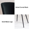 Dining Chairs Set of 2/4 Velvet Kitchen Chairs with Metal Legs